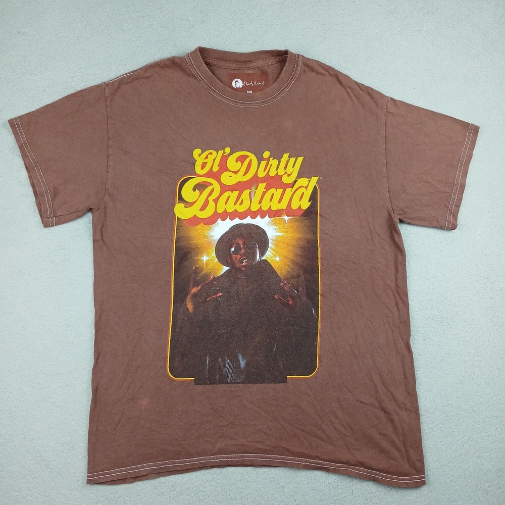 Ol' Dirty Bastard Graphic T-Shirt Mens S/M Brown Wu-Tang Clan Hip Hop Streetwear